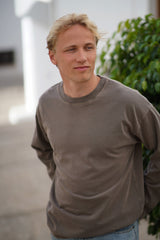 Boxy Washed Long Sleeve - Soft Brown