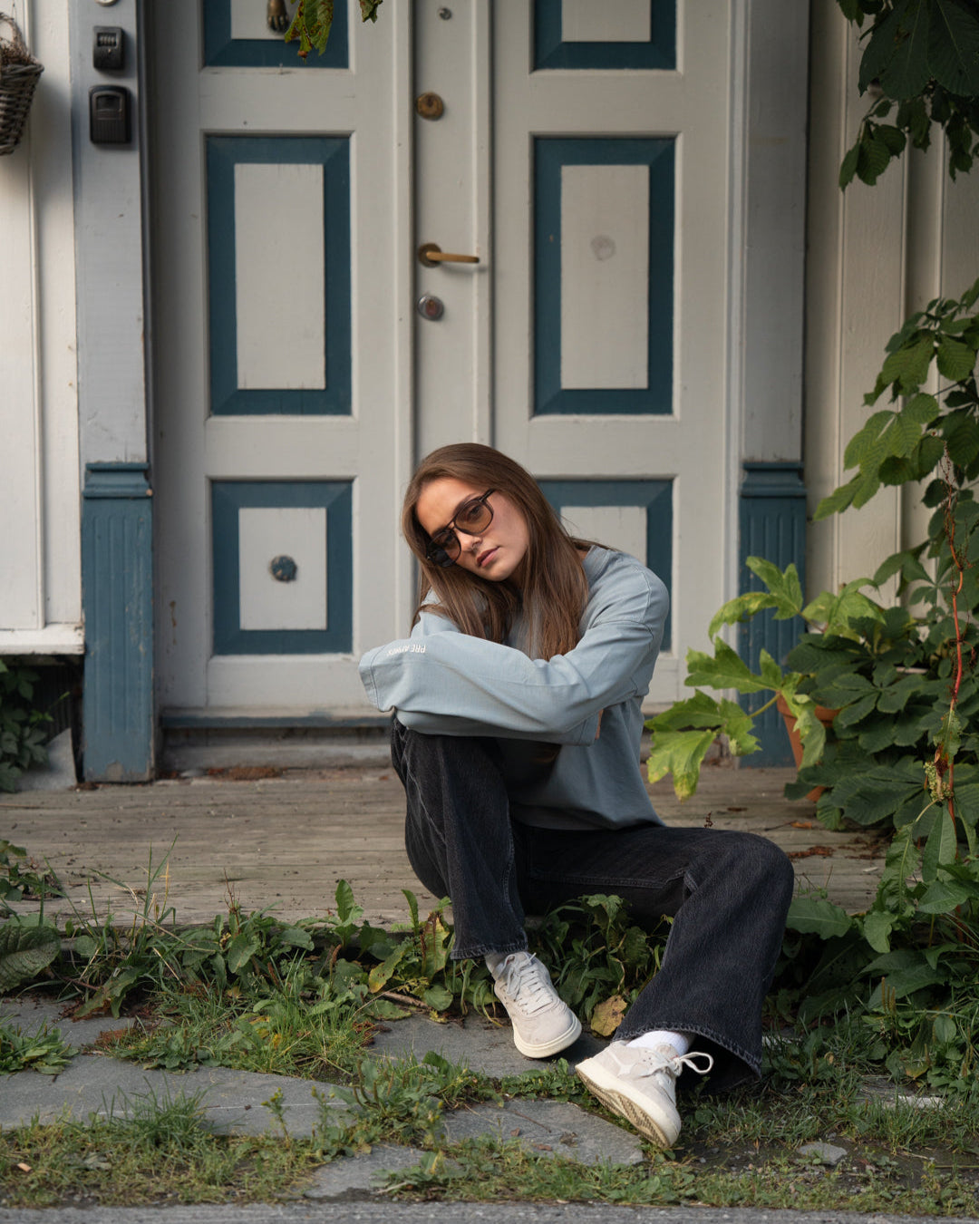 Boxy Washed Long Sleeve - Harbour Grey