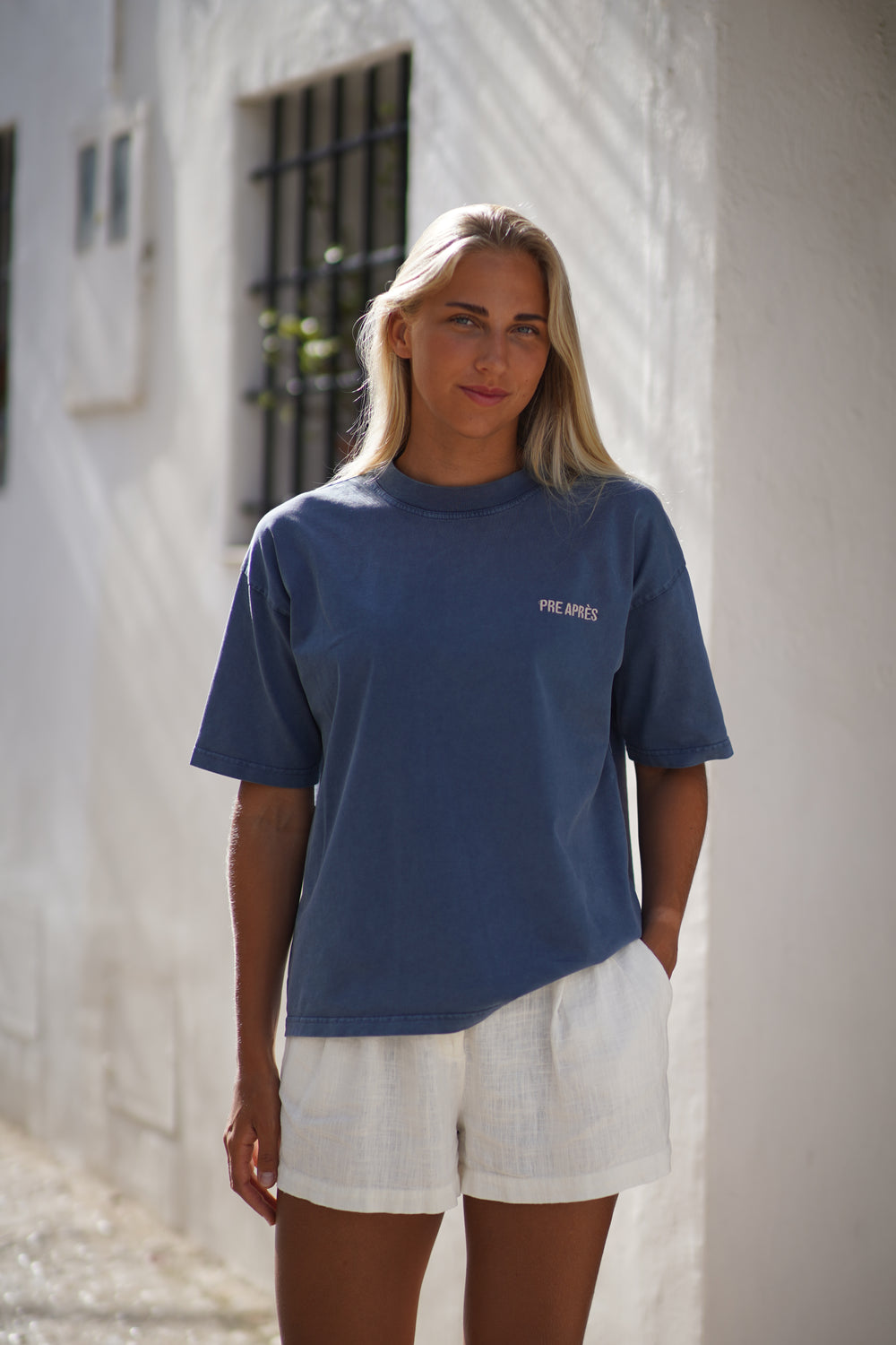 Base Washed Tee - Blue Sea