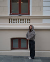 Washed Zip Hoodie (W) - Soft Brown