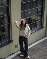 Washed Zip Hoodie (W) - Dusty green