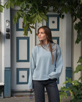 Boxy Washed Long Sleeve - Harbour Grey
