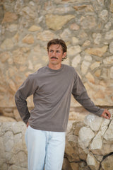 Boxy Washed Long Sleeve - Soft Brown