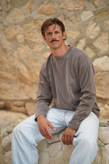 Boxy Washed Long Sleeve - Soft Brown