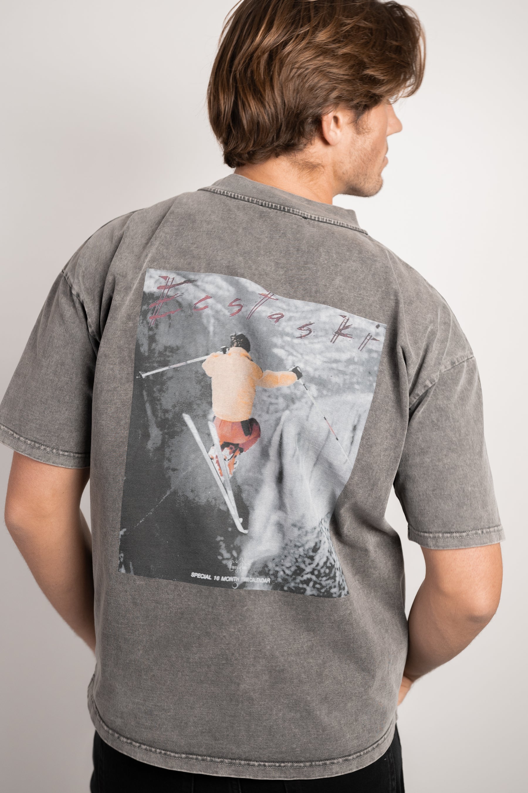 Ecstaski Tee  - Faded Black