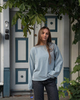 Boxy Washed Long Sleeve - Harbour Grey