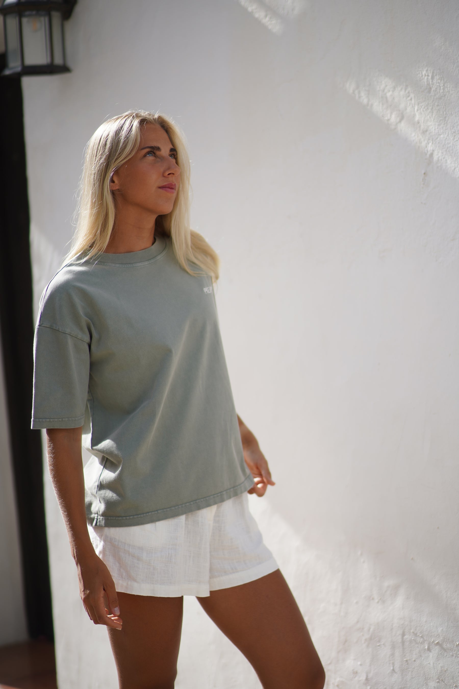 Base Washed Tee - Green stone