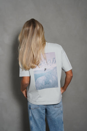 Cliff Hanger Tee - Grey Fog