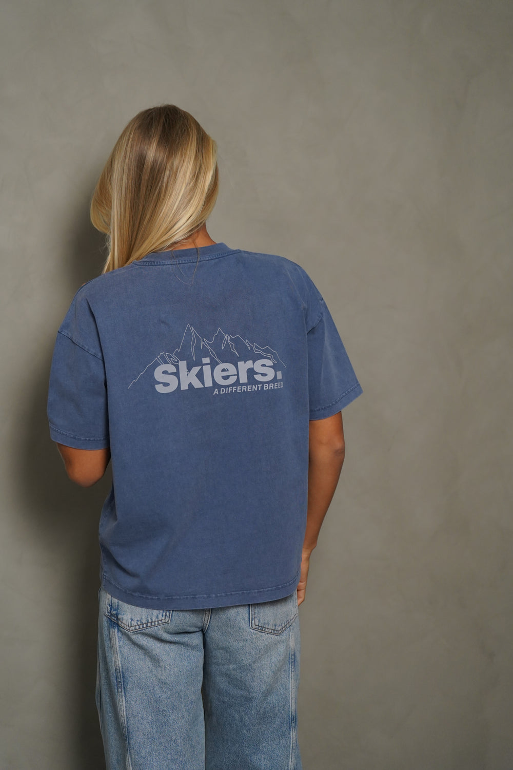 Skiers Tee - Atlantic Blue