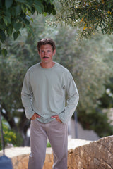 Boxy Washed Long Sleeve - Dusty Green