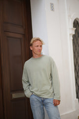 Boxy Washed Long Sleeve - Dusty Green
