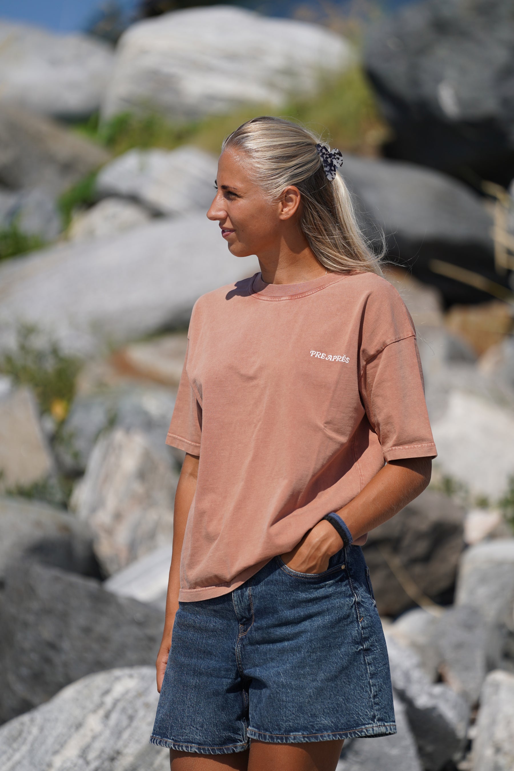 Base Washed Tee - Rusty Red