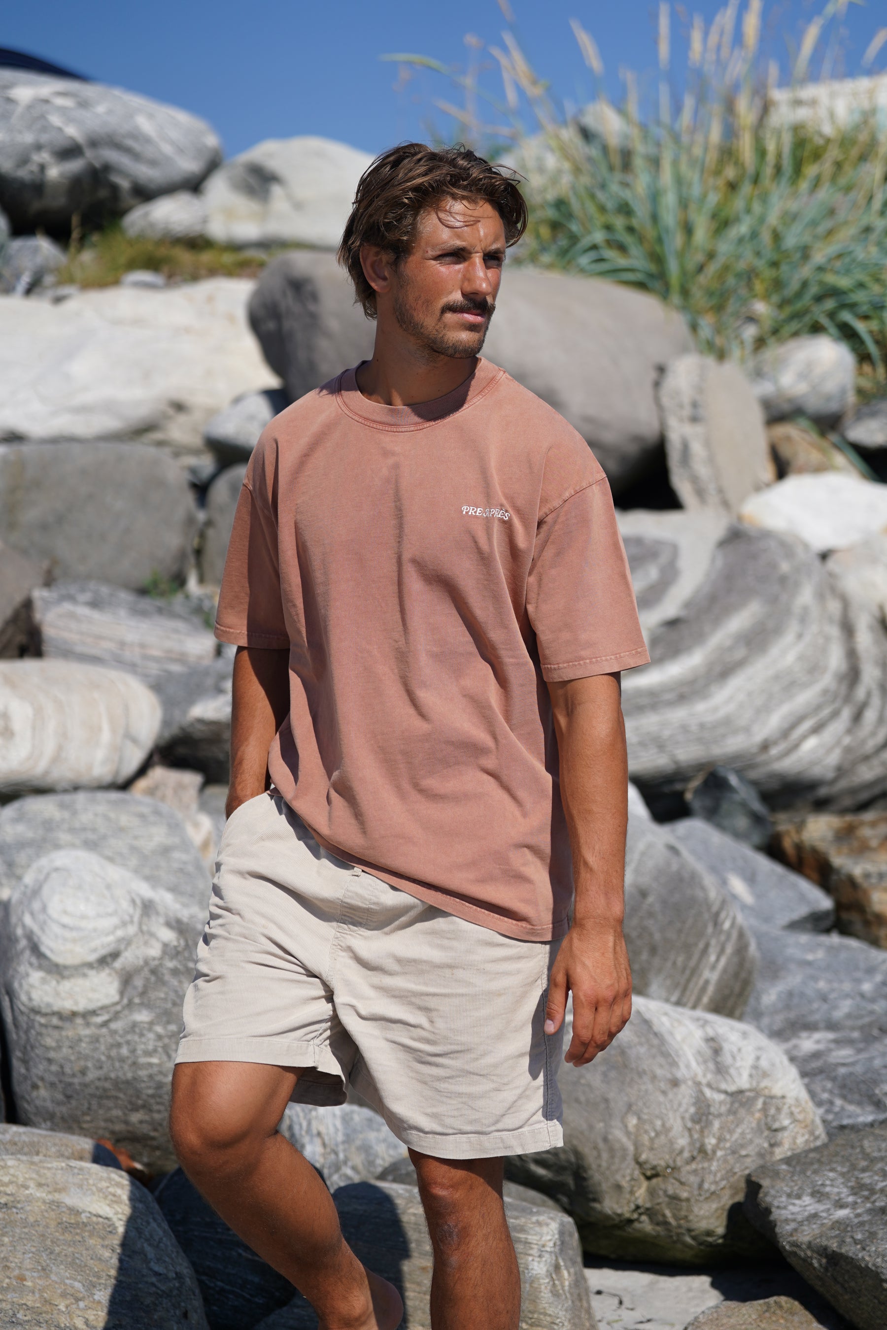 Base Washed Tee - Rusty Red