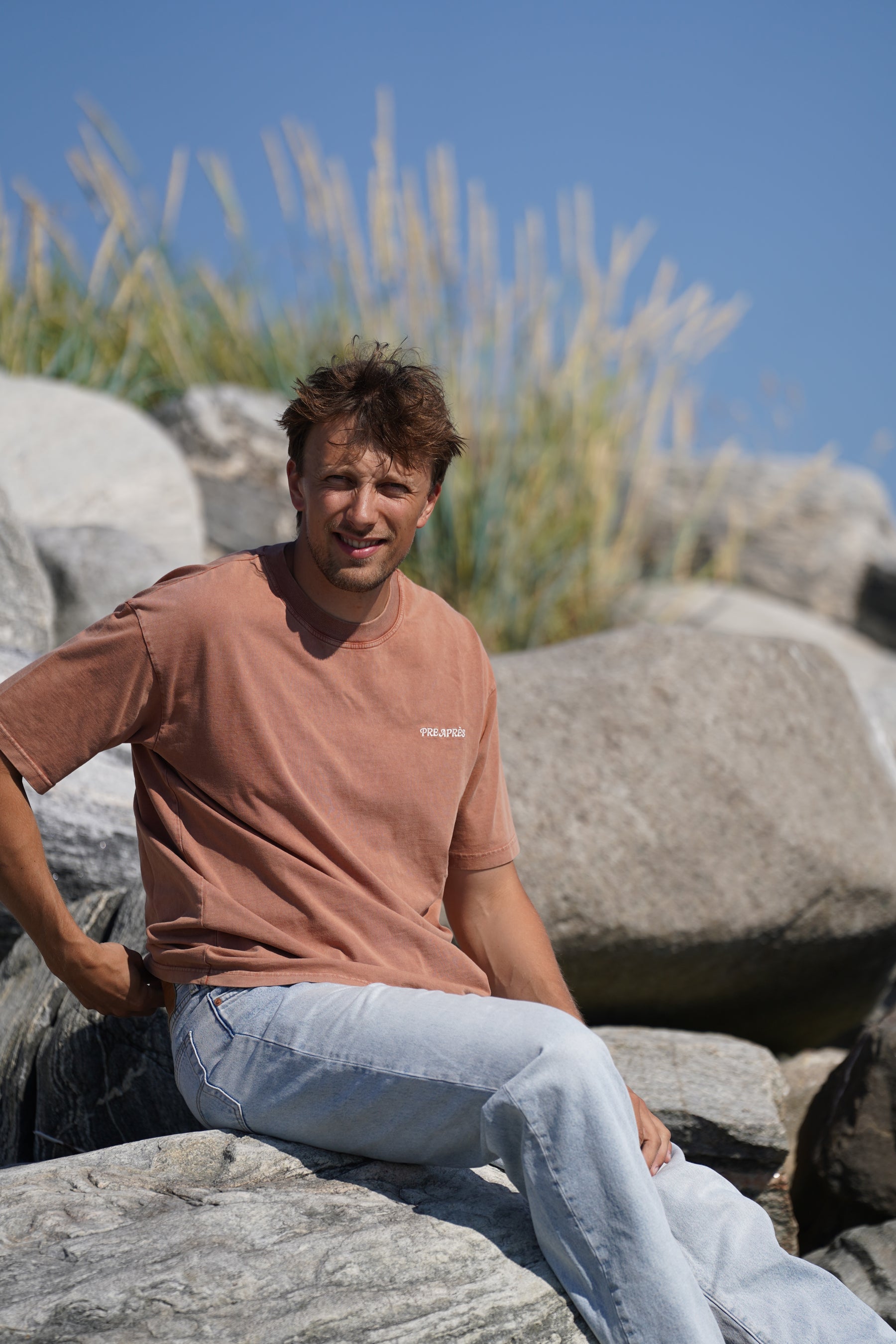 Base Washed Tee - Rusty Red