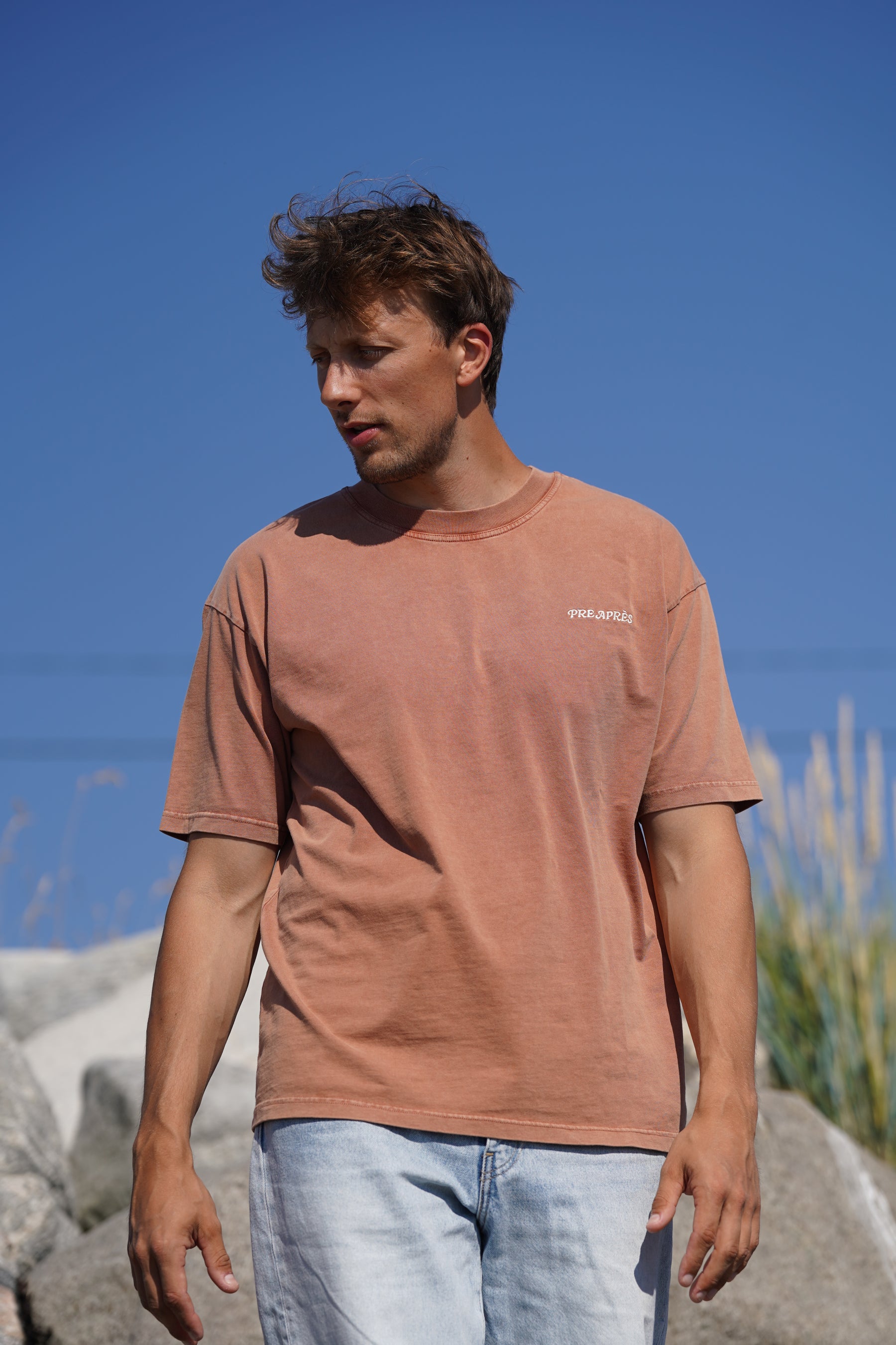 Base Washed Tee - Rusty Red