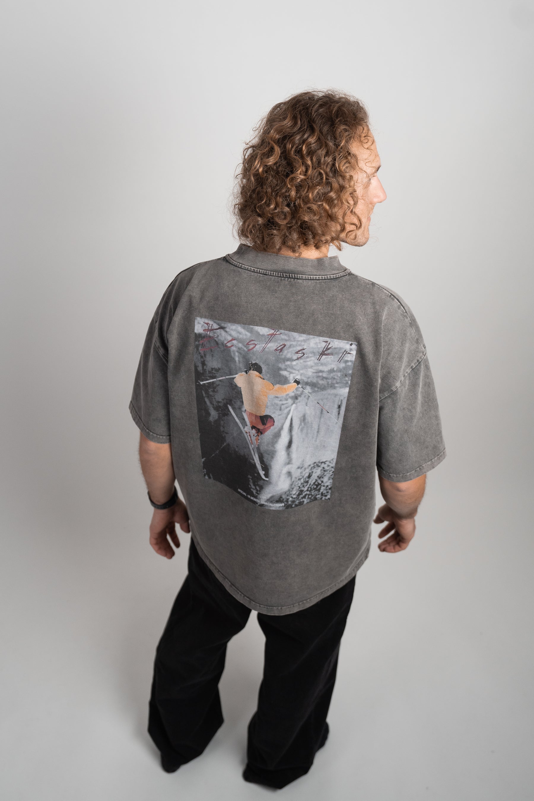 Ecstaski Tee  - Faded Black