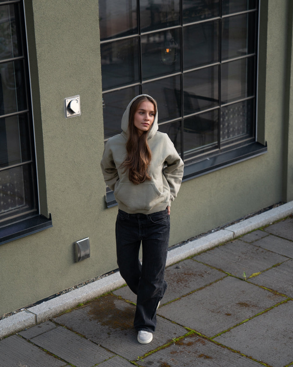 Form Hoodie (W) - Dusty Green