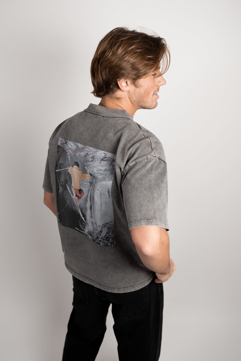 Ecstaski Tee  - Faded Black