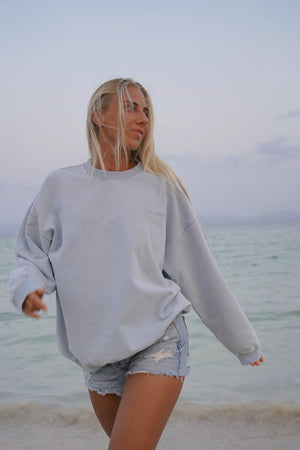 Vintage Washed Sweatshirt - Blue Breeze