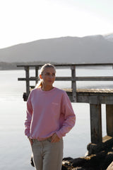 Vintage Washed Sweatshirt - Soft Pink