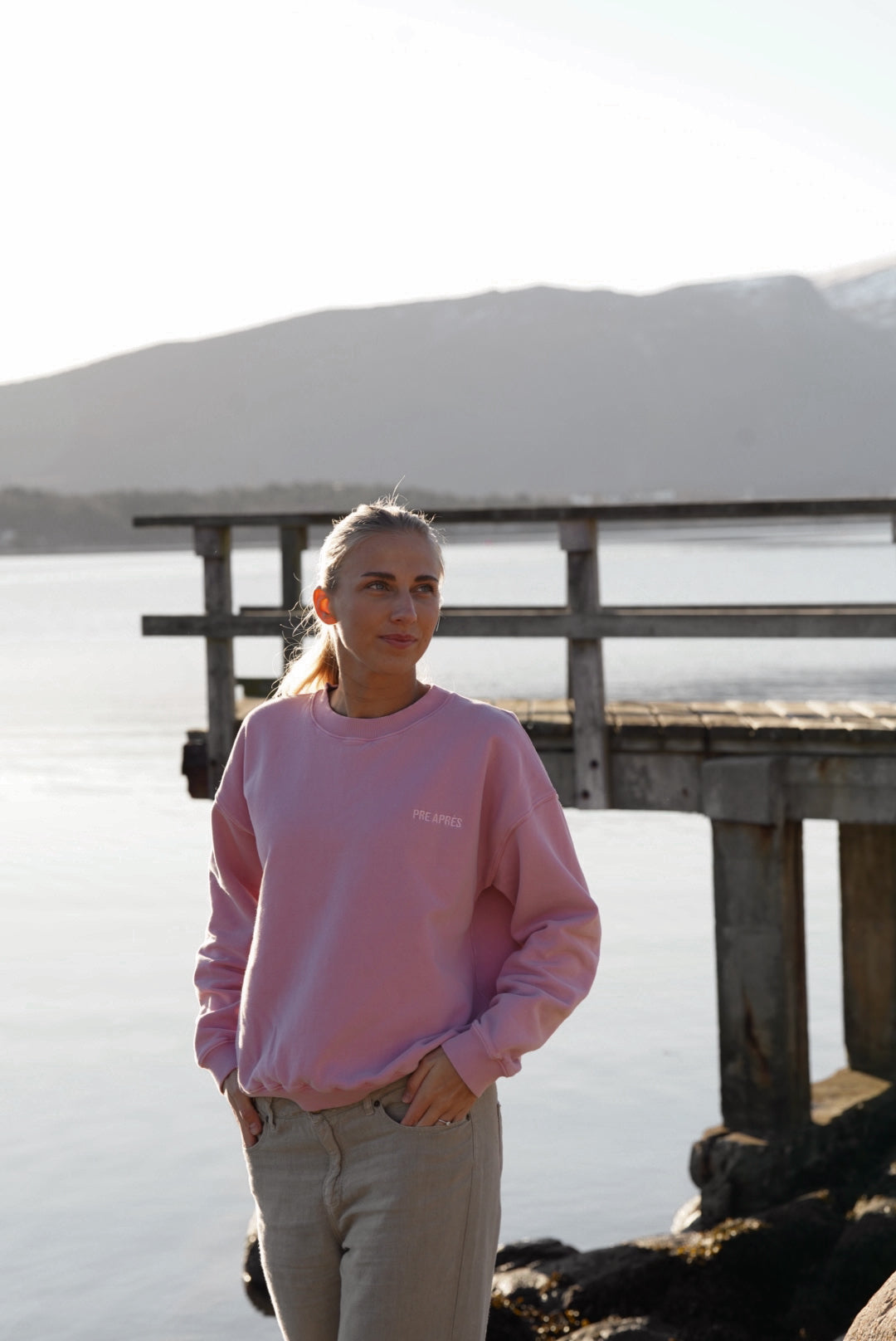 Vintage Washed Sweatshirt - Soft Pink