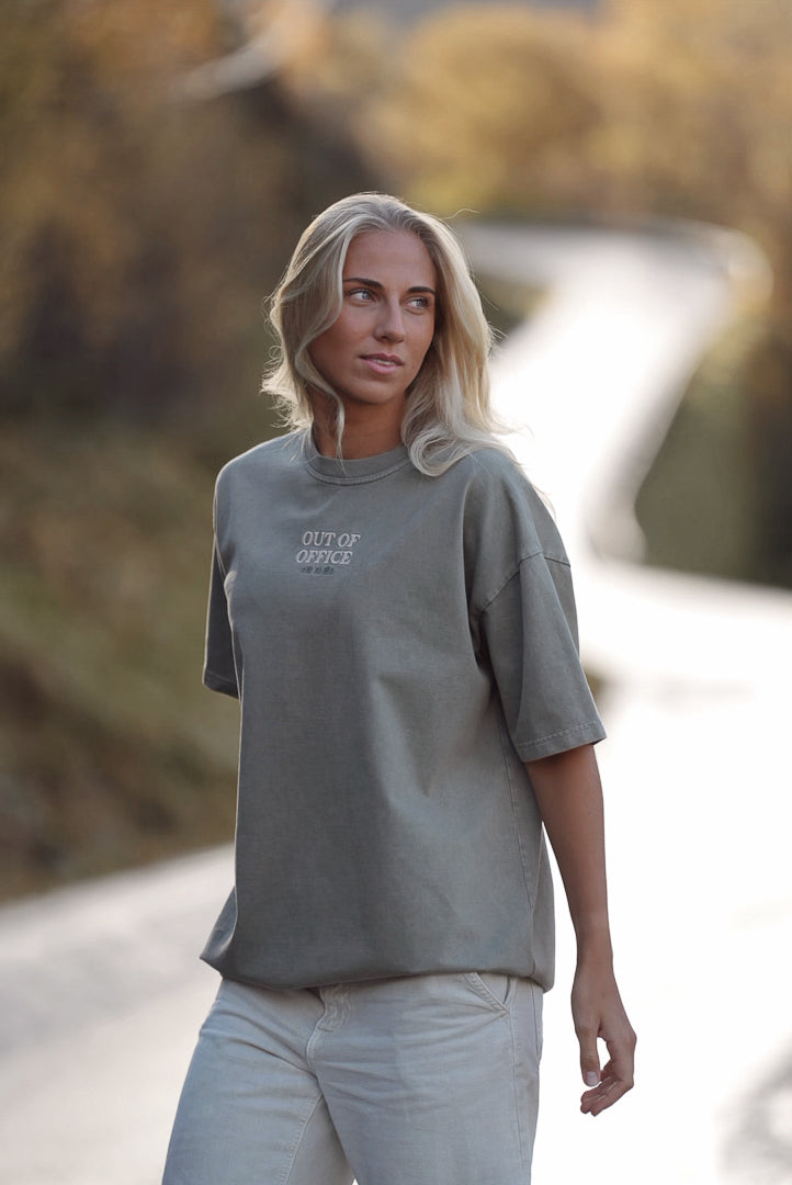 Out of Office Tee - Green Stone
