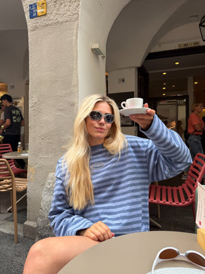 Logo Striped Long Sleeve - Blue/Blue