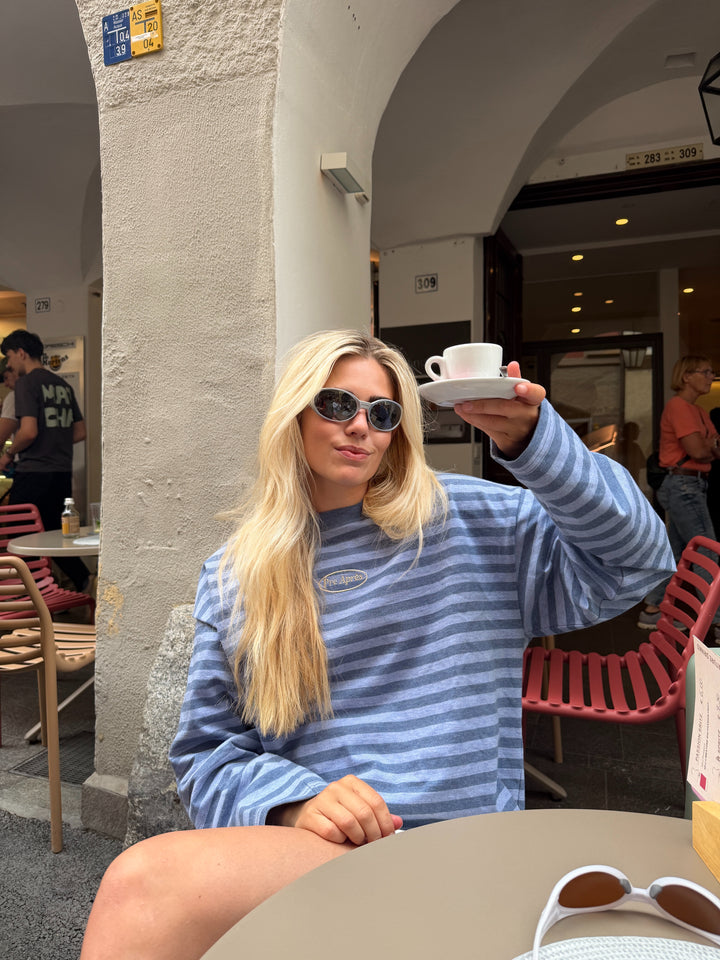 Logo Striped Long Sleeve - Blue/Blue