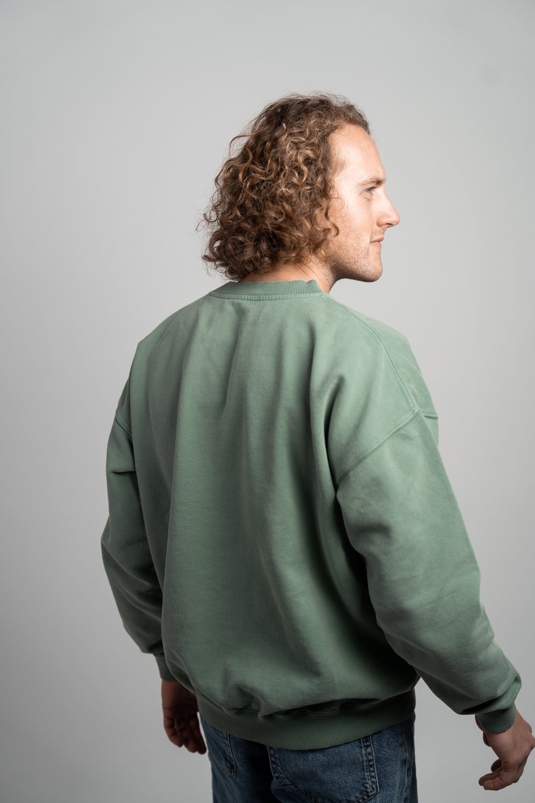 Vintage Washed Sweatshirt – Forrest Green