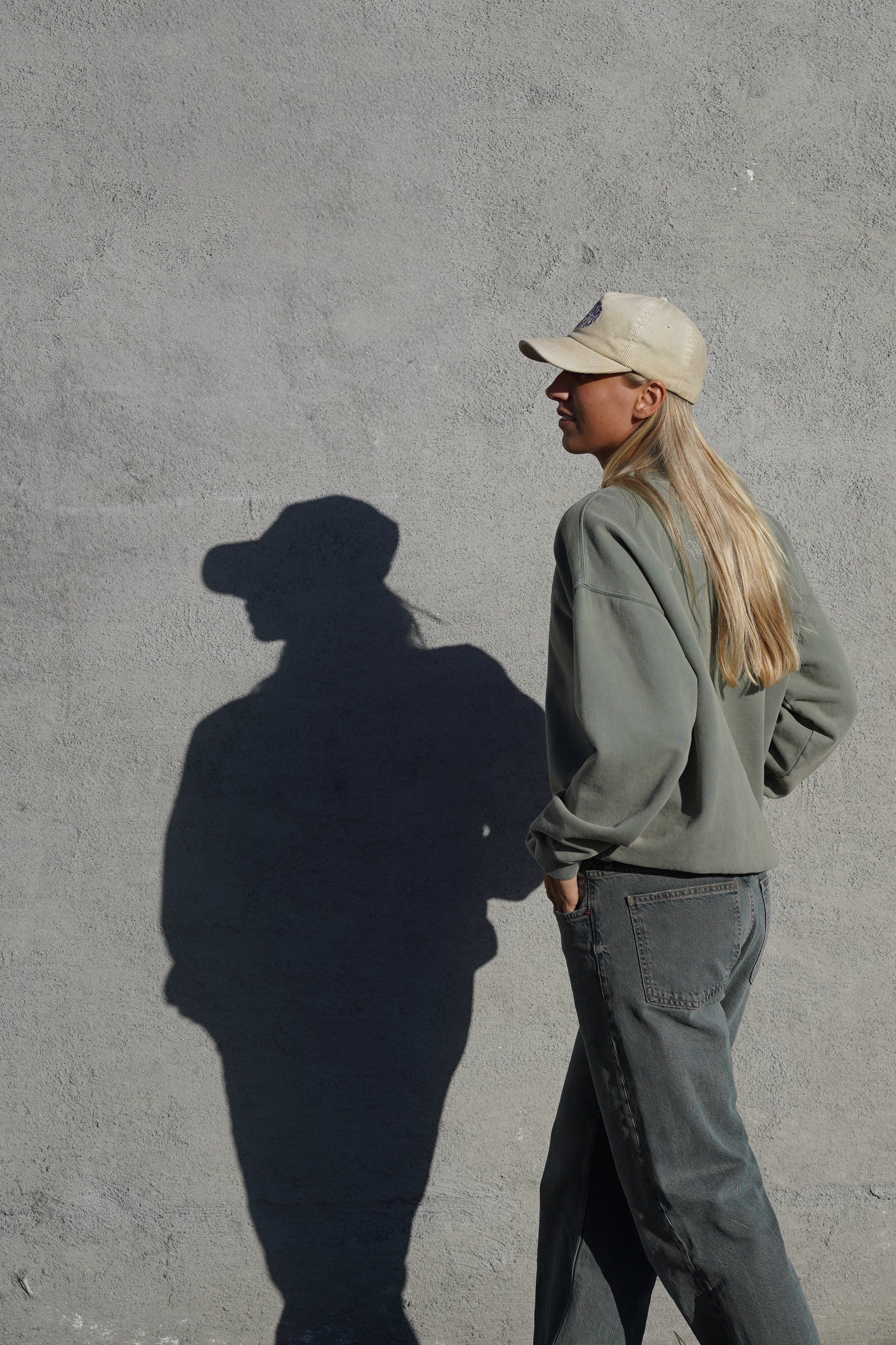 Off Piste Vintage Washed Sweatshirt - Green Stone