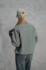 Off Piste Vintage Washed Sweatshirt - Green Stone