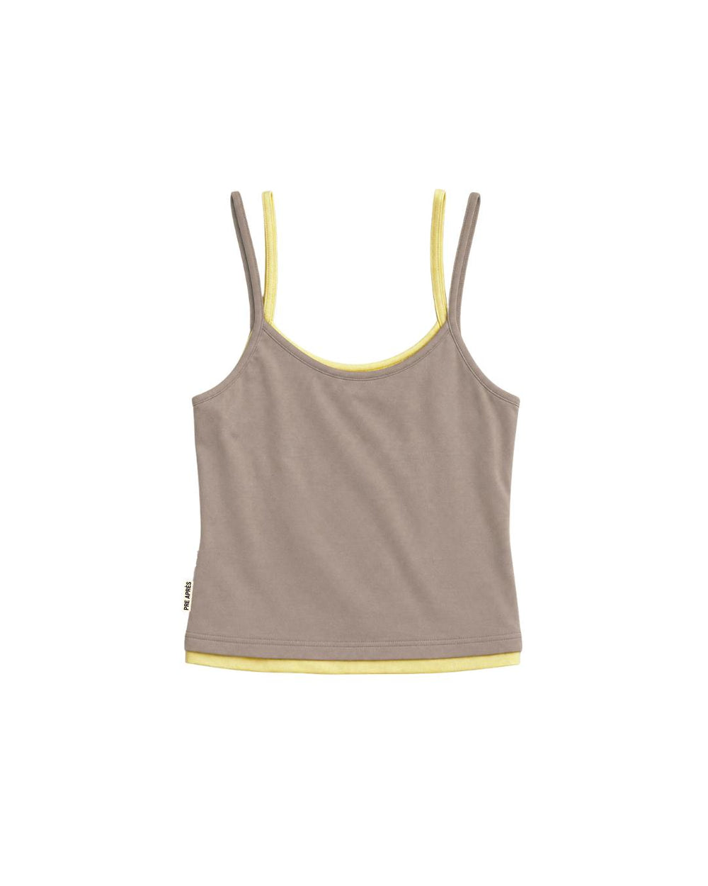 Duo Top - Taupe/Yellow