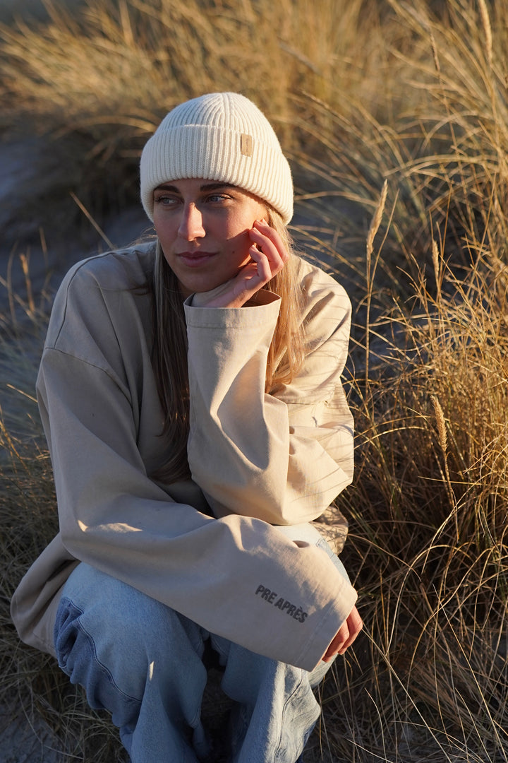 Wool Beanie - Cream White