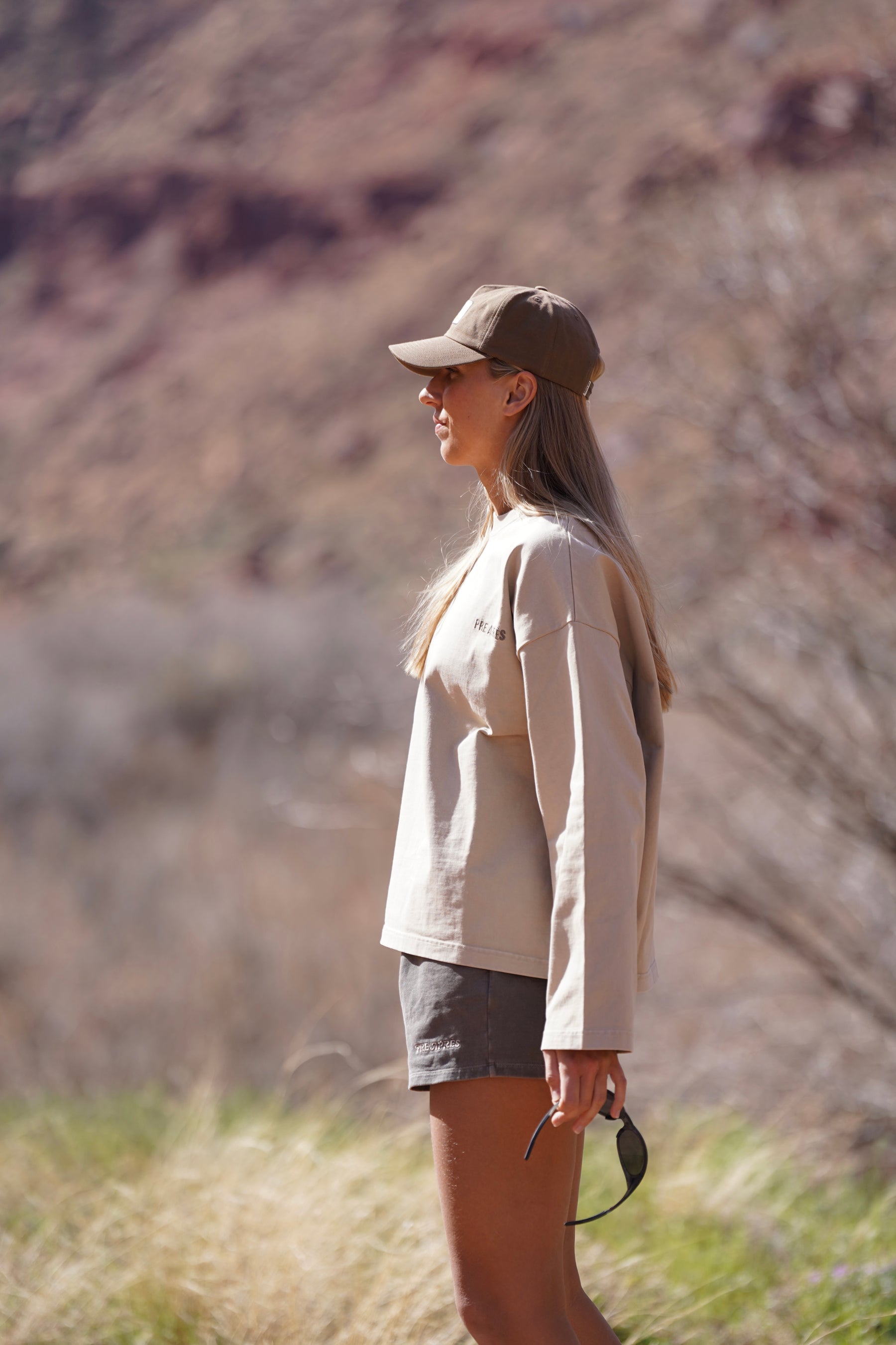 Boxy Maverick Long Sleeve - Khaki Grey