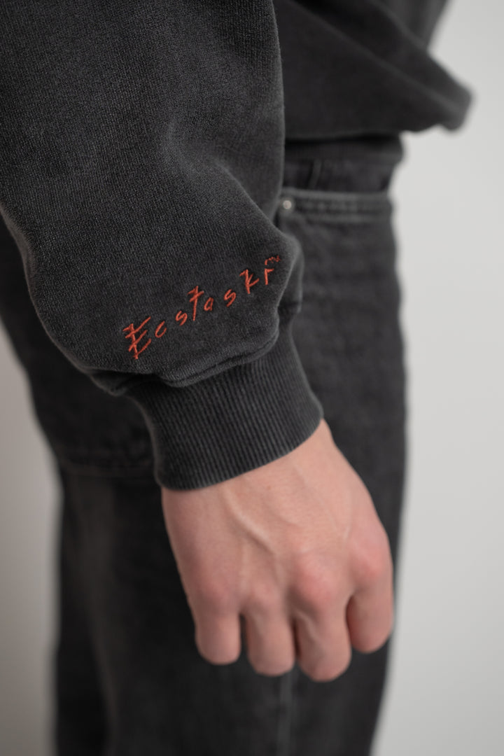 Ecstaski Vintage Washed Sweatshirt - Faded black