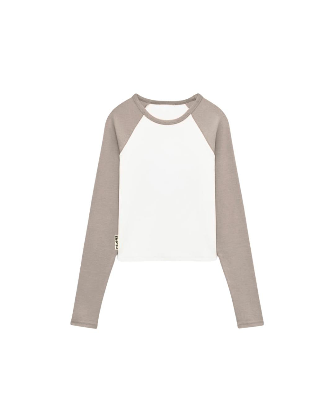 Duo Long Sleeve (w)- Brown/White