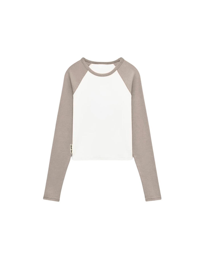 Duo Long Sleeve (w)- Brown/White
