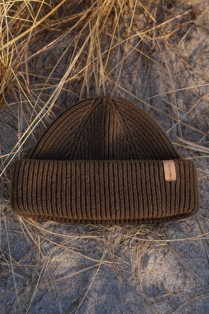 Wool Beanie - Soft Brown