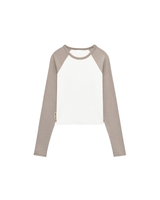 Duo Long Sleeve (w)- Brown/White