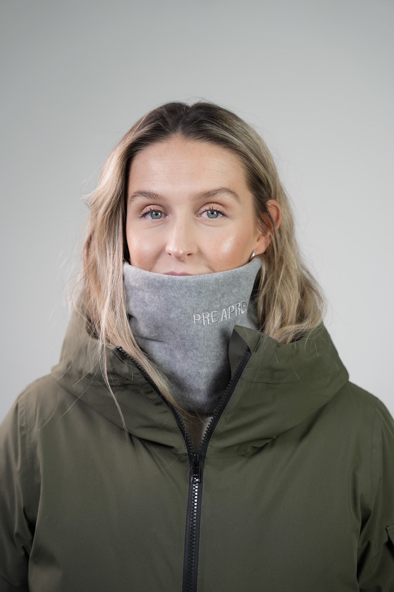 Fleece Neckwarmer - Stone Grey – Pre Après