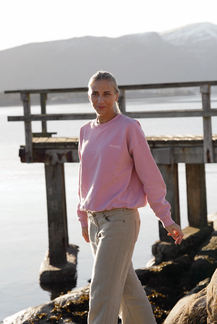 Vintage Washed Sweatshirt - Soft Pink