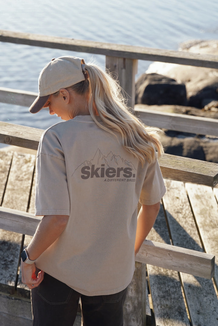 Skiers Oversized Heavy Tee - Sandstone