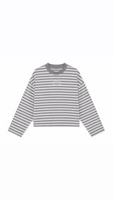 Logo Striped Long Sleeve - Grey/Grey