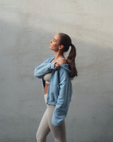Vintage Washed Zip Jacket - Blue Breeze