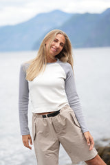 Duo Long Sleeve (w)- Cloud/White
