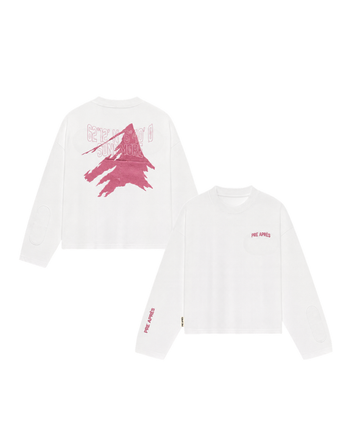 Native Long Sleeve - White/Cherry
