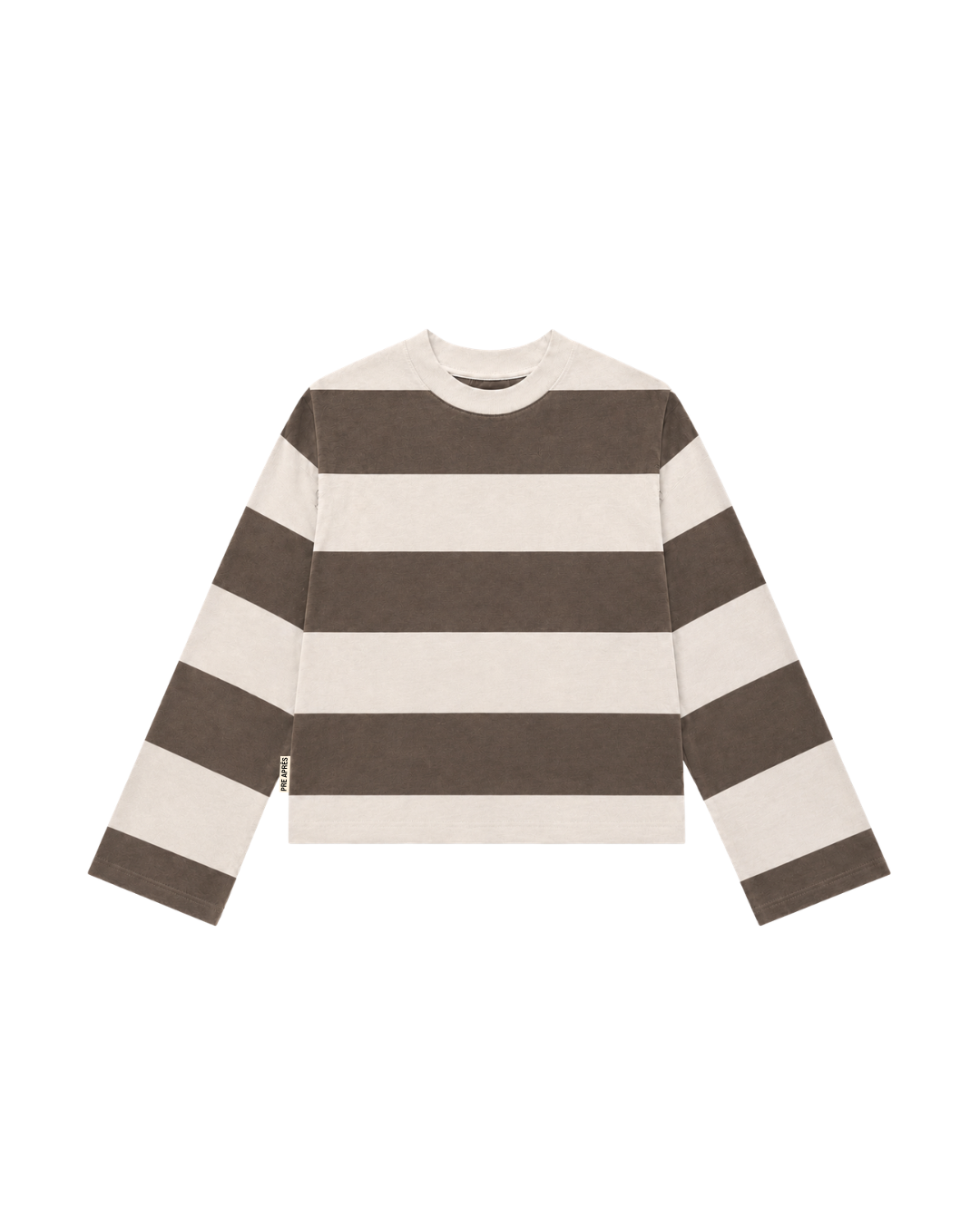 Distressed Striped Long sleeve - Brown/White