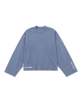 Boxy Washed Long Sleeve - Blue Sea