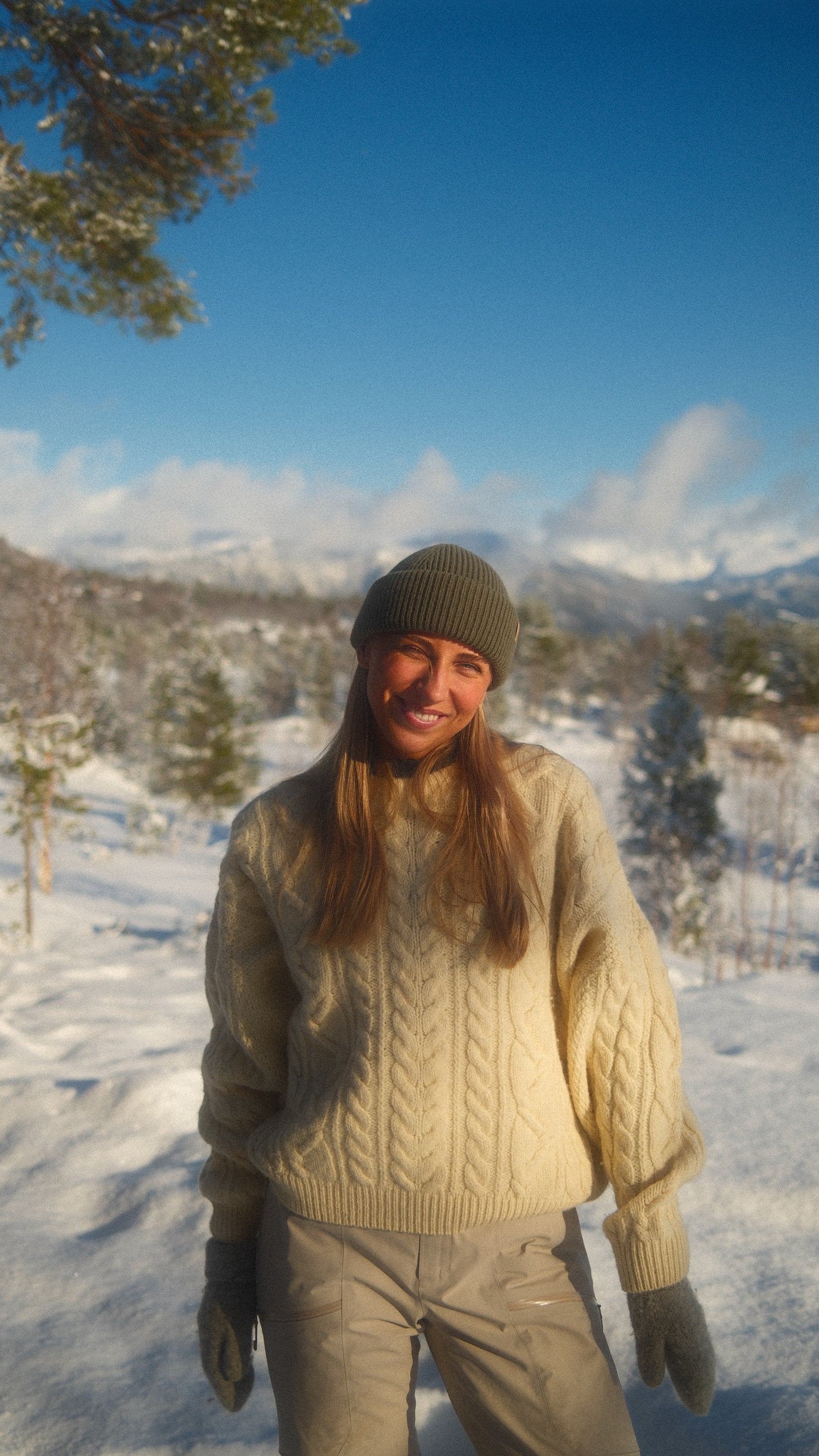 Wool Beanie - Green Stone