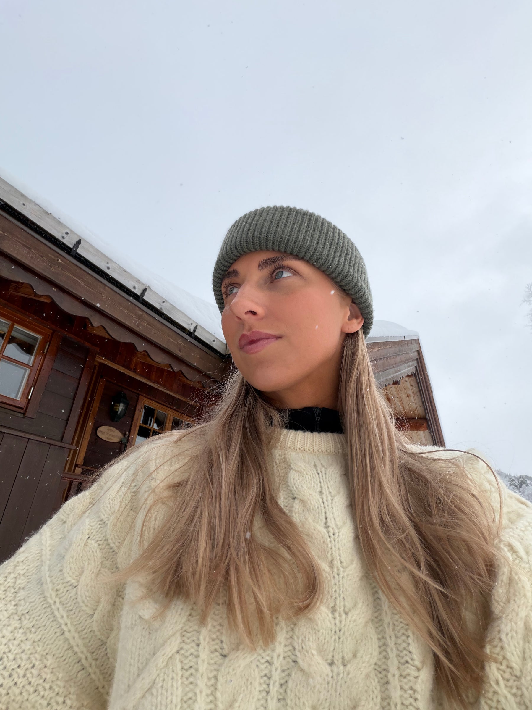 Wool Beanie - Green Stone